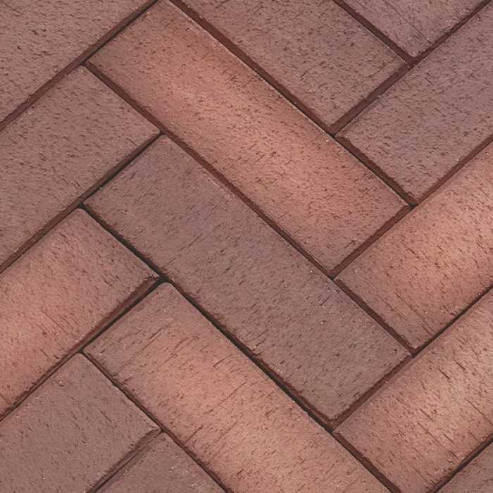 Клинкерная брусчатка ЛСР Ноттингем красный флэш лонг, 250x80x50 мм